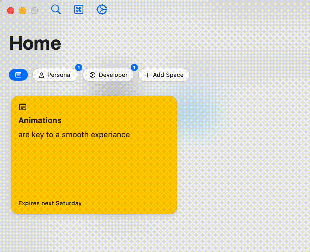 App animation demo